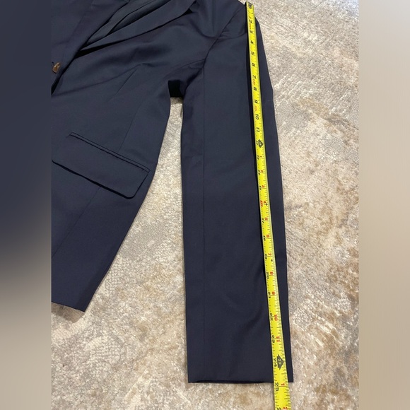 J Crew Womens Navy Blue Wool Blend 2 Button Blazer Size 8 Preppy Business Casual - Picture 10 of 10